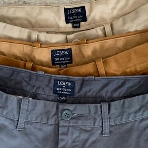 3 Pairs of J. Crew Factory Sutton Chinos | 33X30